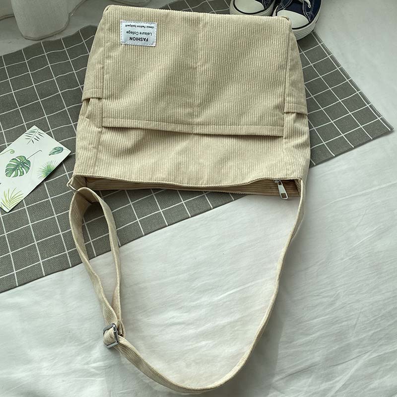 Borsa a tracolla in velluto a coste