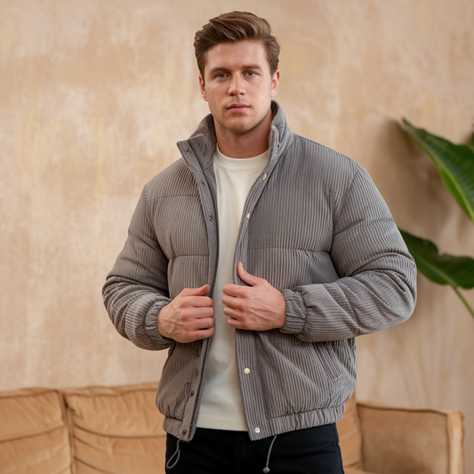 Giacca da uomo con bottoni in velluto classico ed elegante