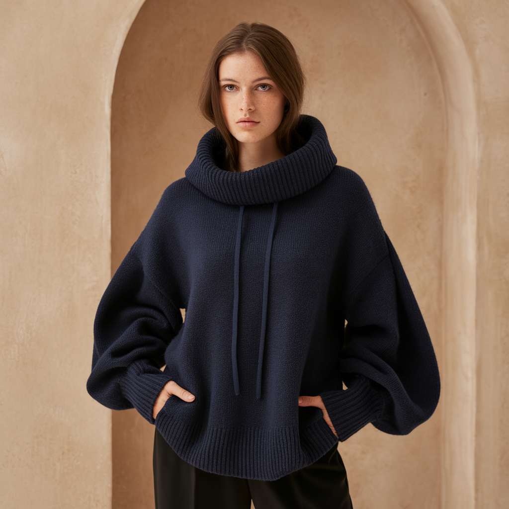 Maglia dolcevita moderna e morbida da donna