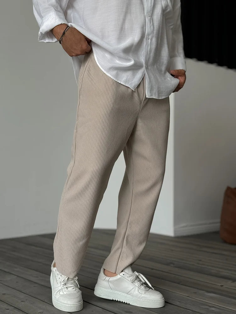 Pantaloni di lusso da uomo a costine morbide e di alta qualità