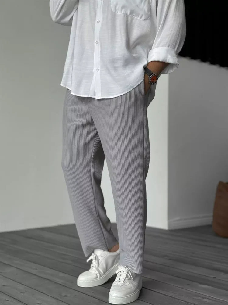 Pantaloni di lusso da uomo a costine morbide e di alta qualità