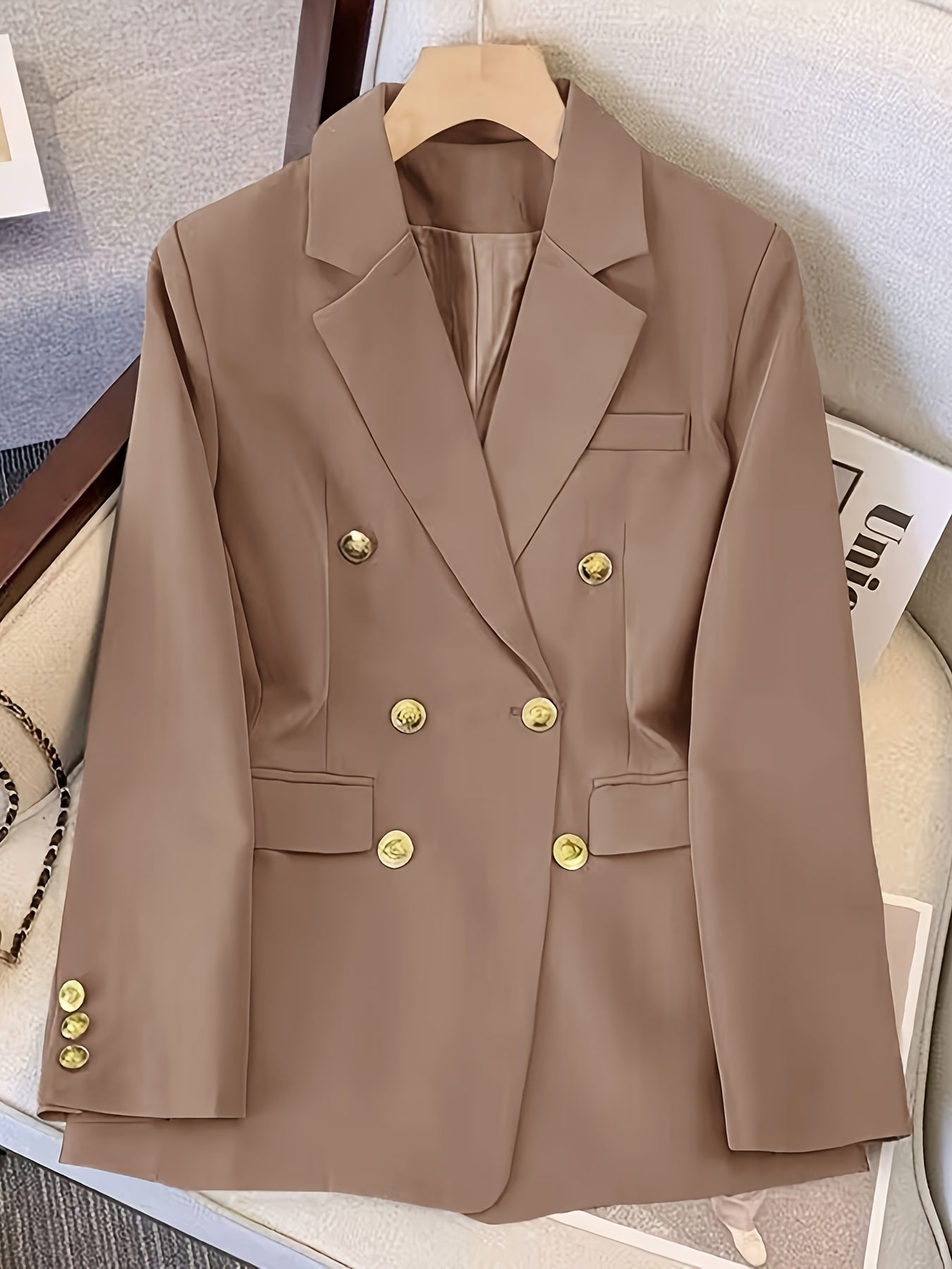 Blazer elegante e sottile da donna con bottoni dorati | Ideale per tutte le stagioni