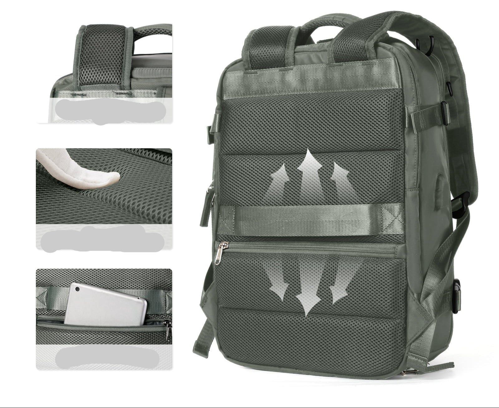 Zaino da Viaggio Impermeabile Medio per Laptop – Borsa da 35L Leggera e Resistente per Escursioni, Campeggio, Trekking e Viaggi – per Uomo e Donna