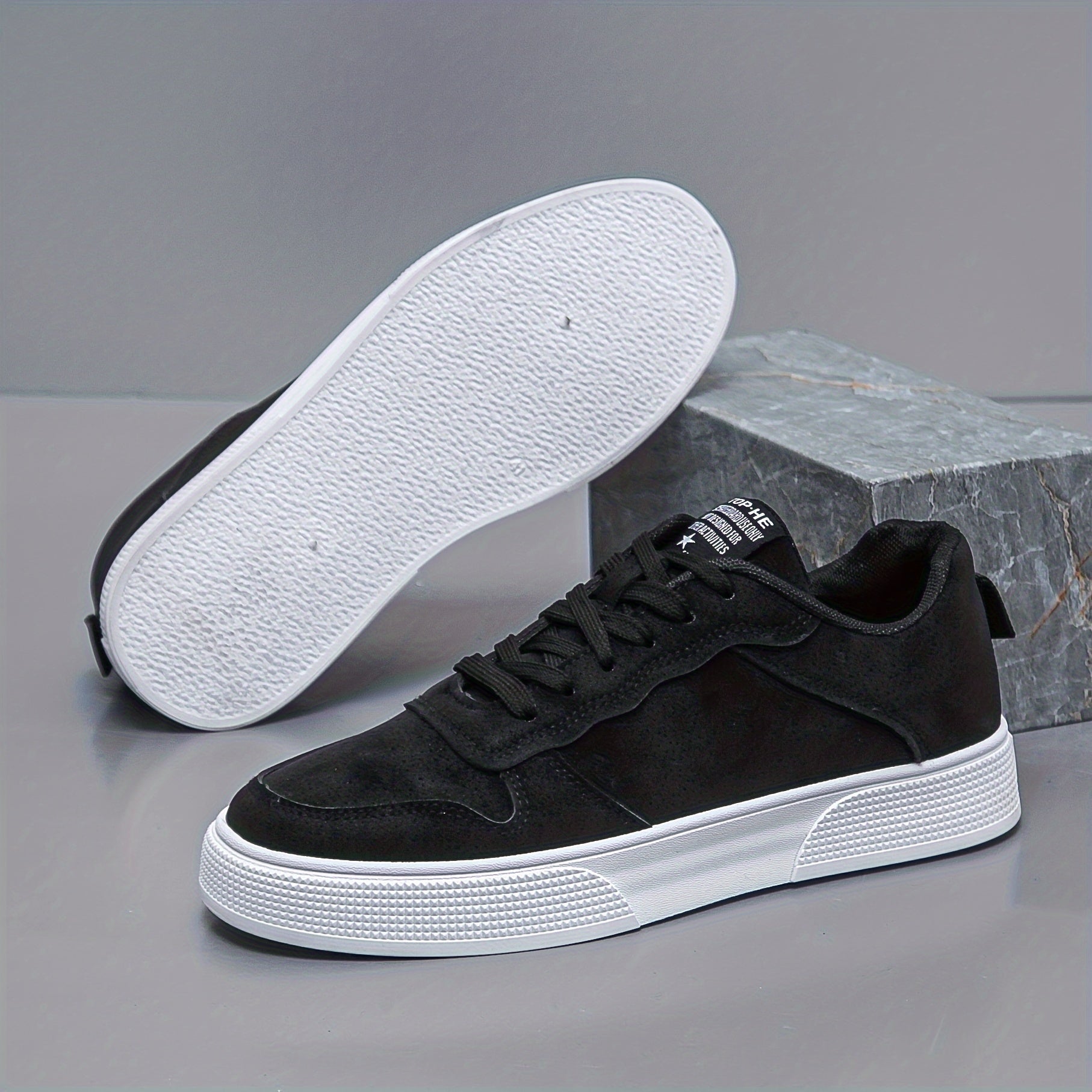 Sneakers basse da uomo in tinta unita