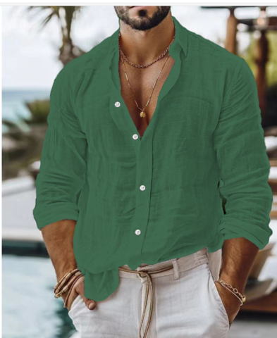 Camicia da uomo in lino leggero e confortevole
