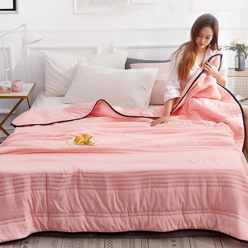 Coperta rinfrescante e confortevole - Coperta leggera, traspirante e fresca al tatto per l'estate, morbida coperta da letto delicata sulla pelle per tutte le stagioni