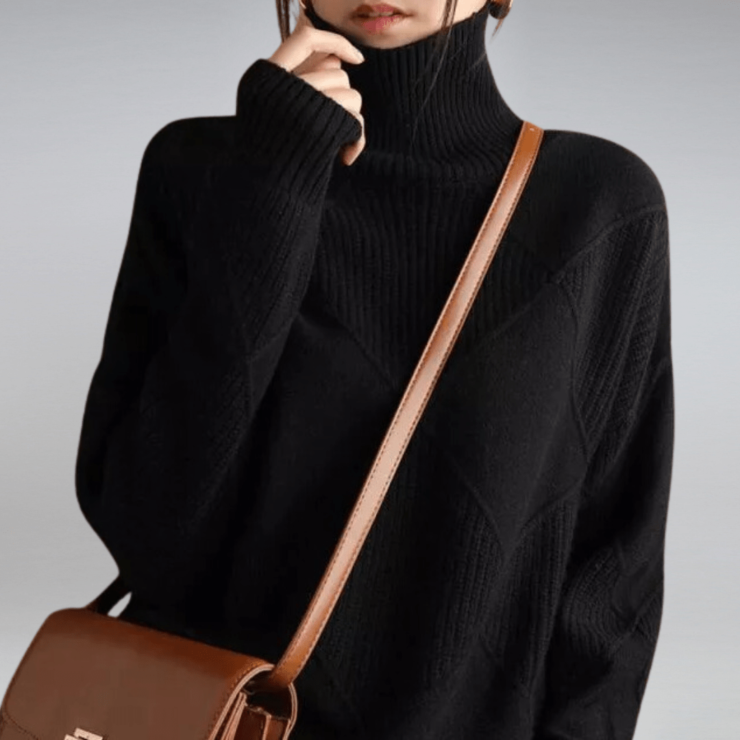 Maglione dolcevita morbido da donna