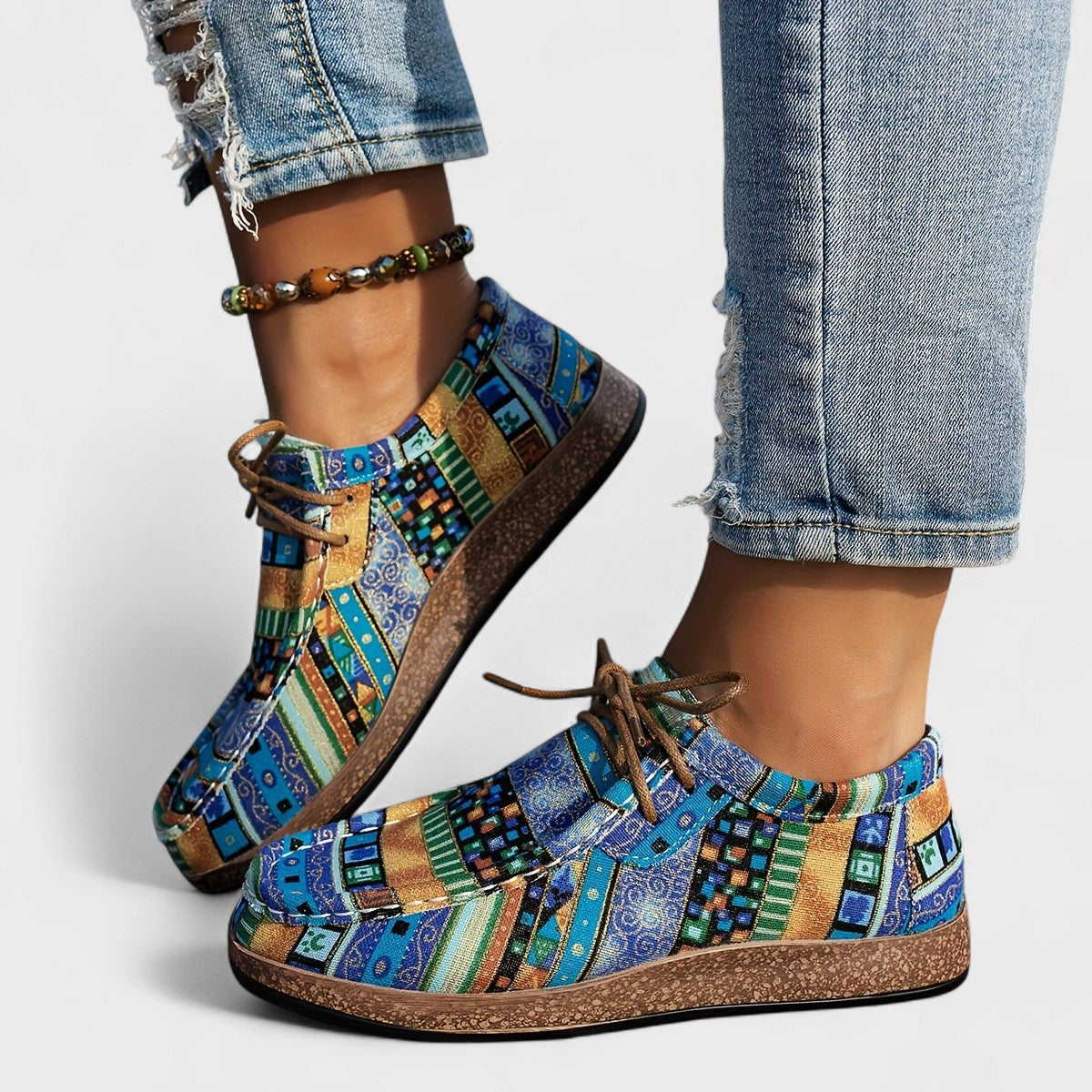 Sneakers leggere e colorate da donna - Scarpe comode con lacci