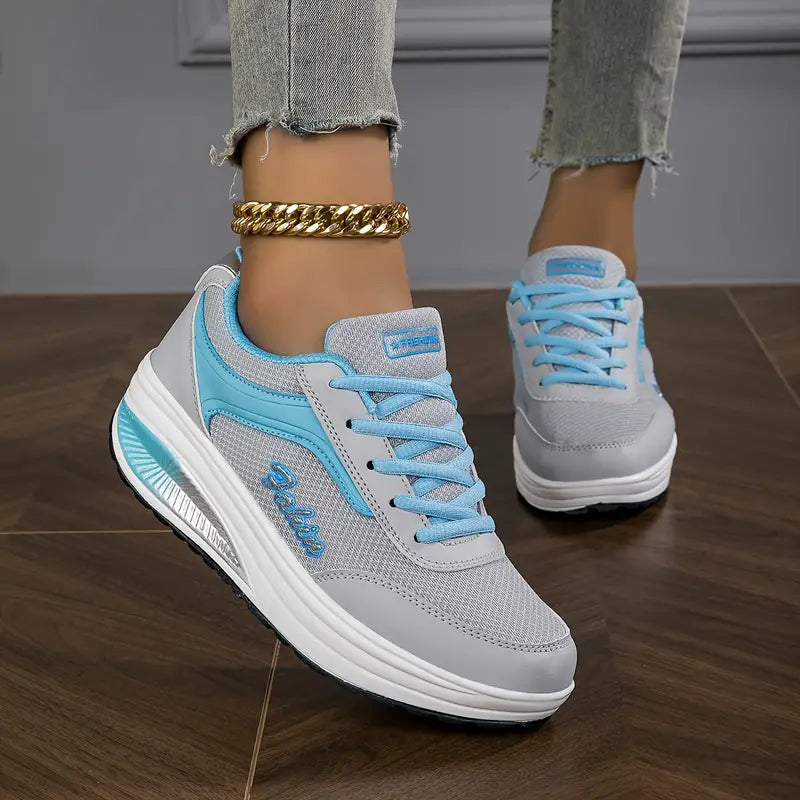 Sneakers ortopediche comode da donna con lacci - Scarpe casual da passeggio leggere, traspiranti e di supporto