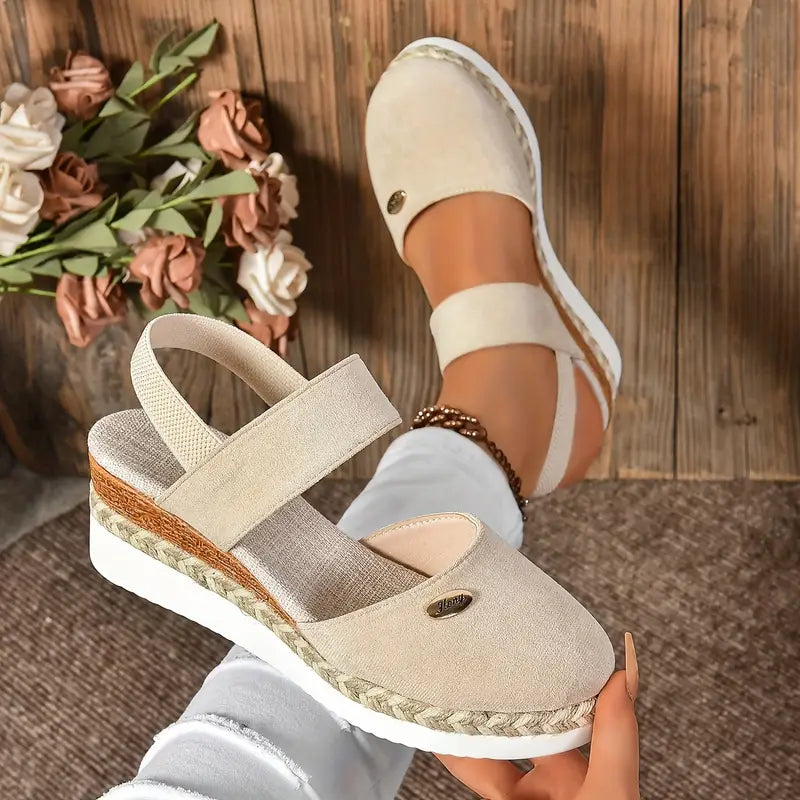 Sandali ortopedici da donna con plateau, traspiranti, punta chiusa - Scarpe estive comode, leggere e di supporto