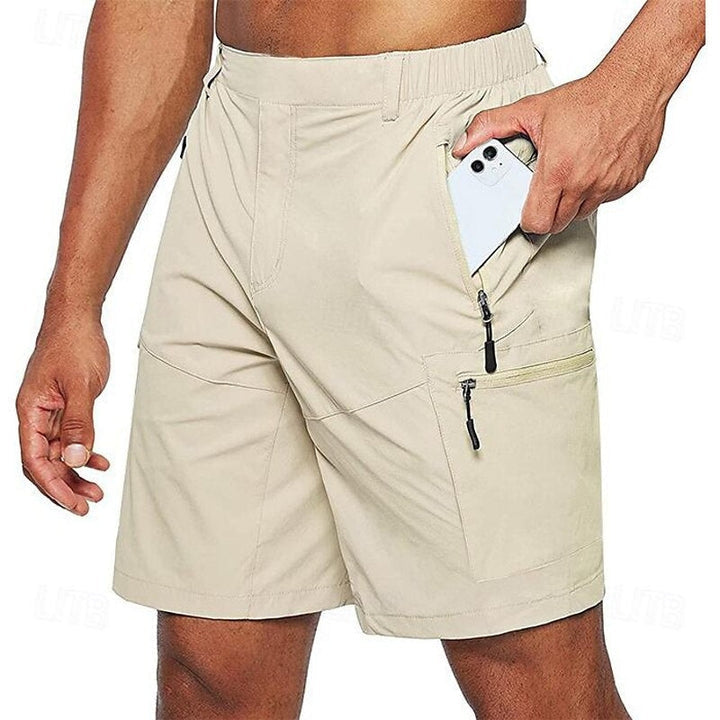 Bermuda uomo sportivi con tasca cellulare – pantaloni corti elasticizzati