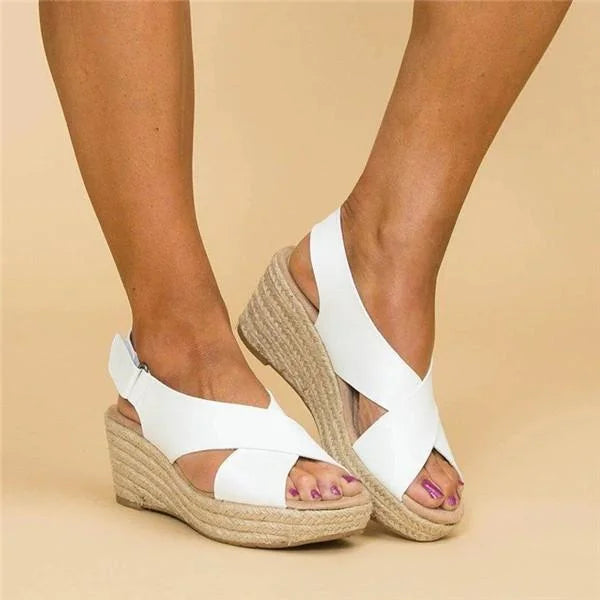 Comode espadrillas con zeppa di supporto per donna