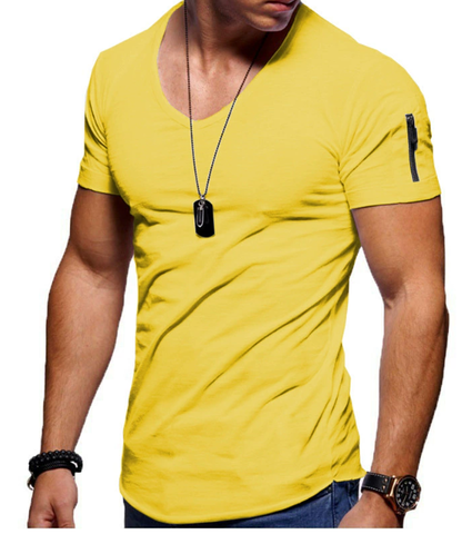 Maglietta da uomo Slim Premium con scollo a V