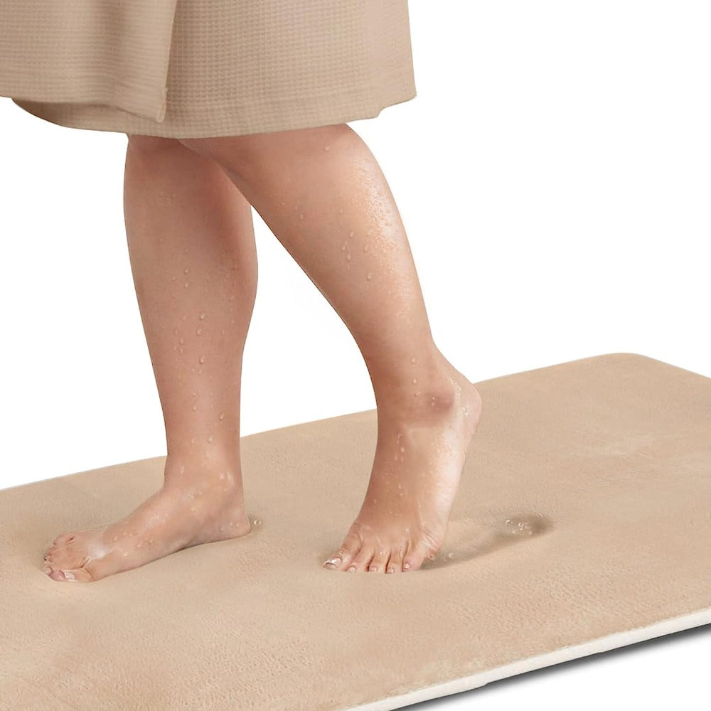 Tappetino da bagno in memory foam di lusso premium - Tappetino da bagno antiscivolo ad asciugatura rapida, morbido e confortevole per doccia e vasca da bagno