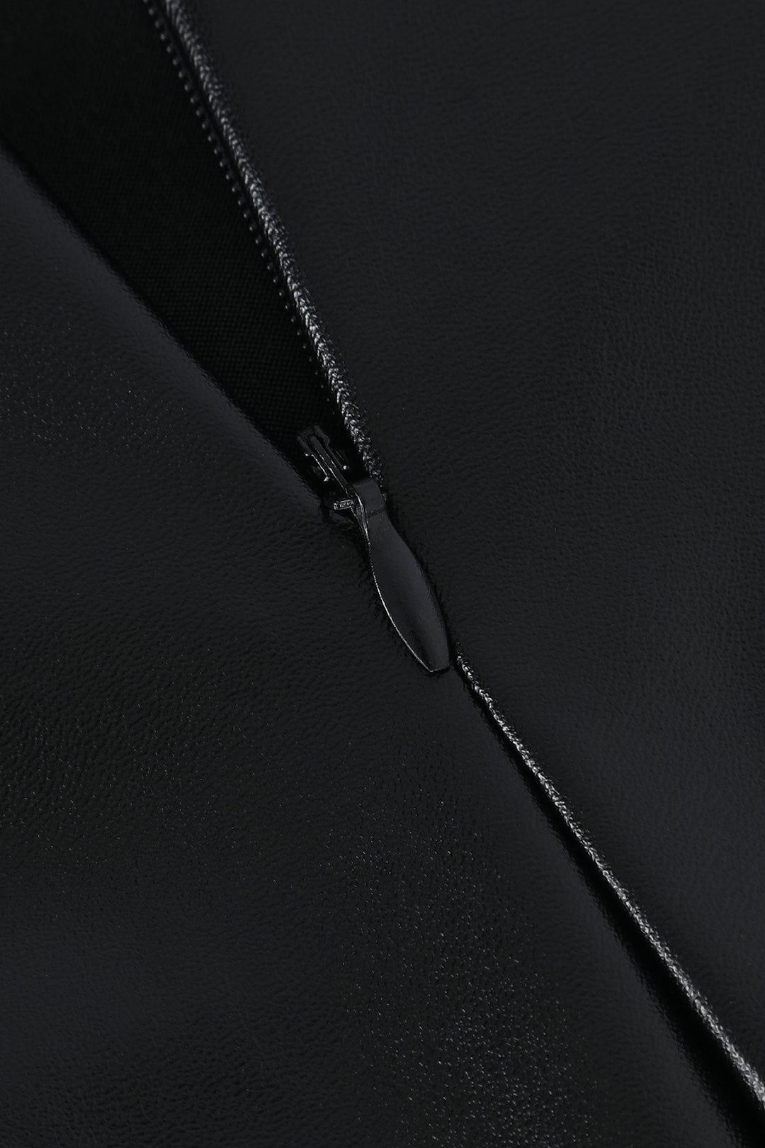 Gonna midi in similpelle da donna – Elegante asimmetrica aderente con motivo intrecciato