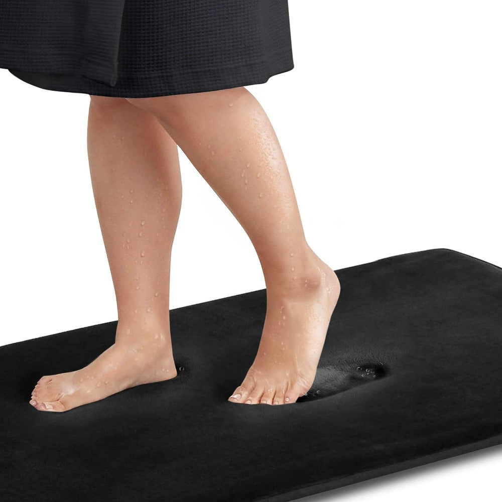 Tappetino da bagno in memory foam di lusso premium - Tappetino da bagno antiscivolo ad asciugatura rapida, morbido e confortevole per doccia e vasca da bagno