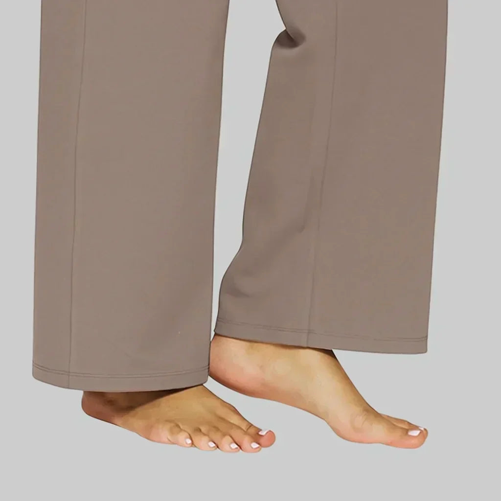 Pantaloni da yoga morbidi ed eleganti da donna - Abbigliamento sportivo a vita alta
