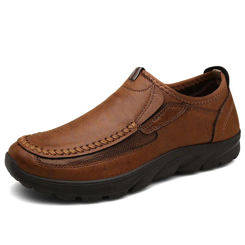 Scarpe ortopediche comode e resistenti in pelle per uomo - Slip-on leggere, flessibili e traspiranti