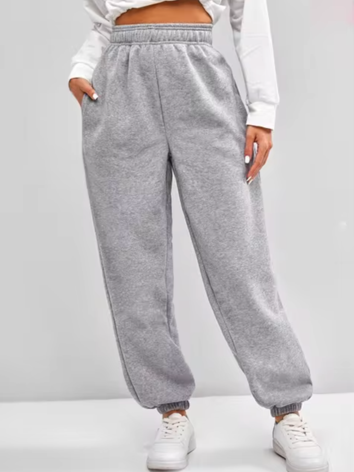 Pantaloni jogger sportivi eleganti da donna | Casual a vita alta