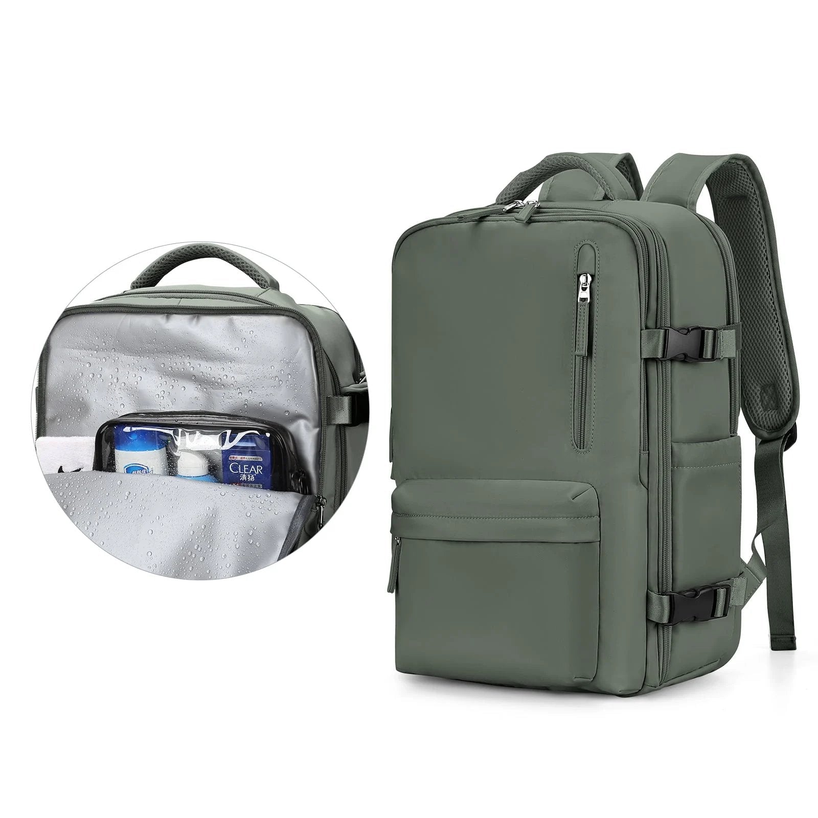 Zaino da Viaggio Impermeabile Medio per Laptop – Borsa da 35L Leggera e Resistente per Escursioni, Campeggio, Trekking e Viaggi – per Uomo e Donna