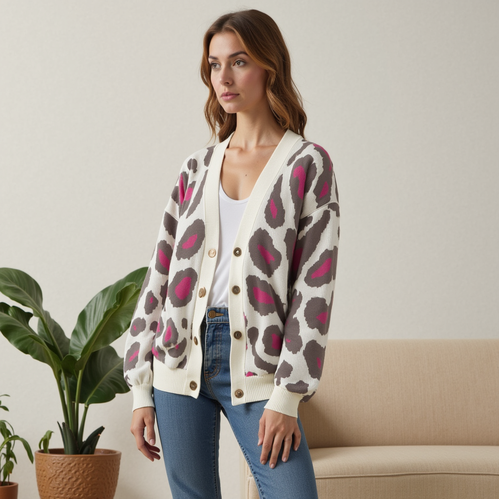 Cardigan lungo donna premium con scollo a V