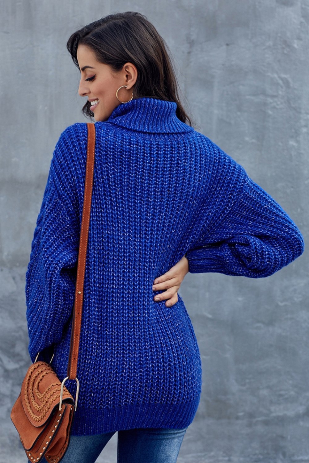 Maglione a trecce grosso da donna | Dolcevita