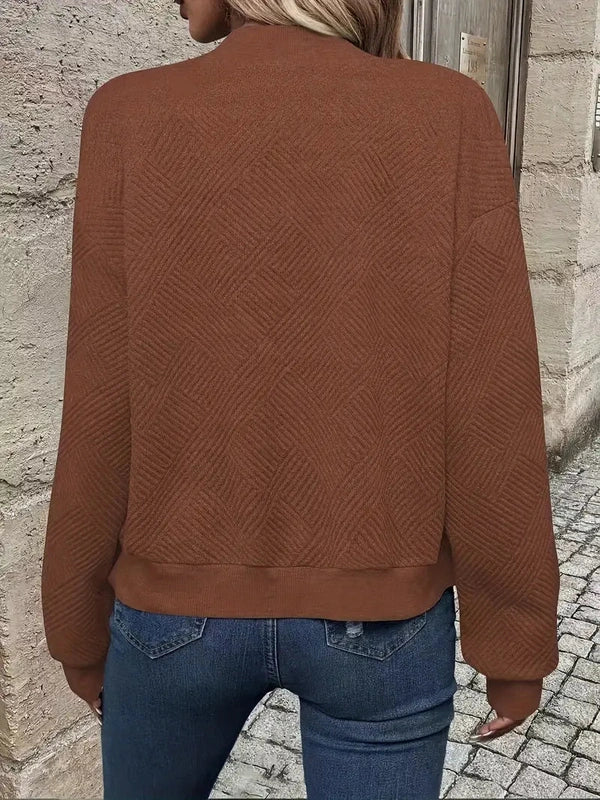 Elegante bomber da donna - Comoda giacca leggera con cerniera