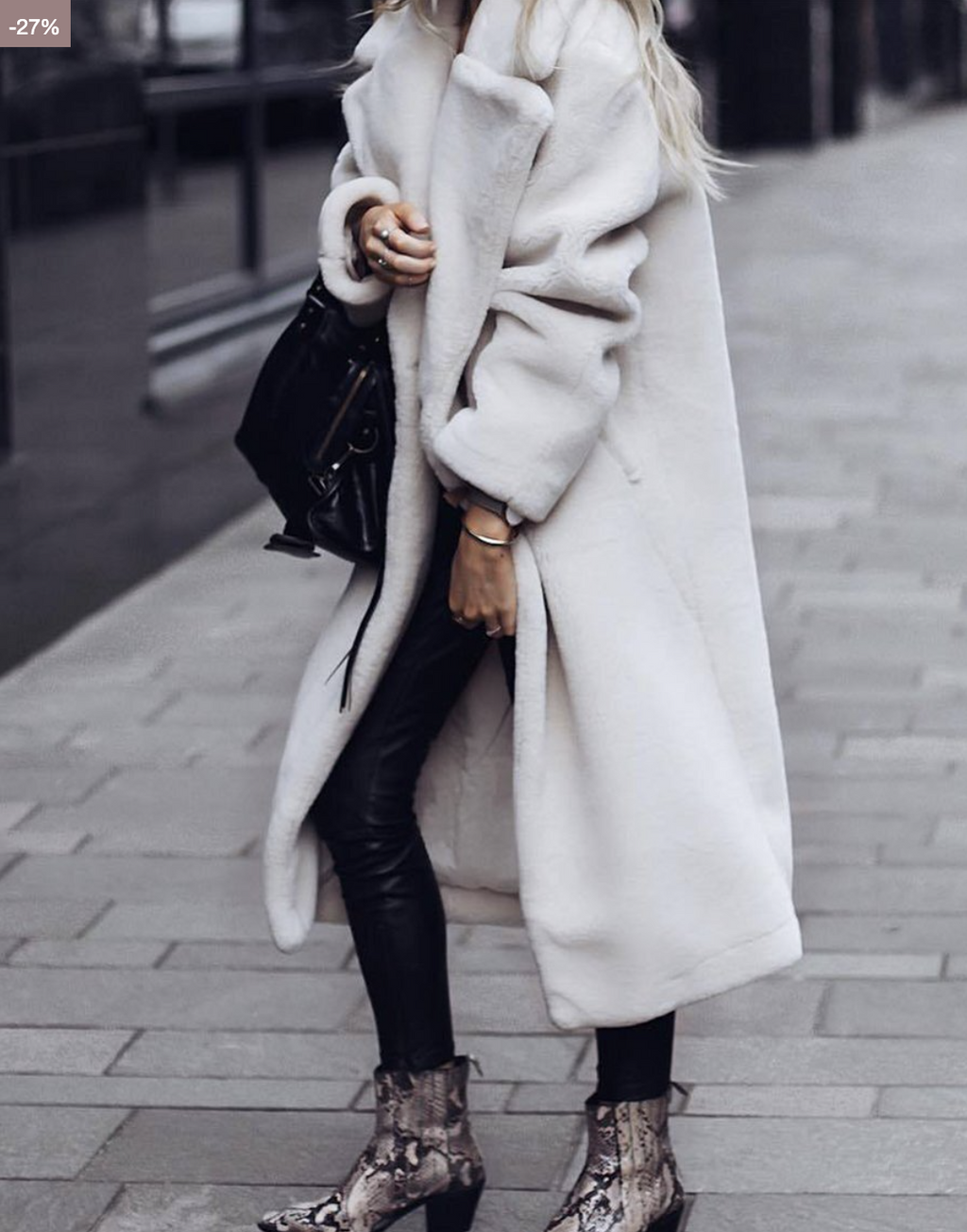 Cappotto lungo oversize invernale spesso da donna