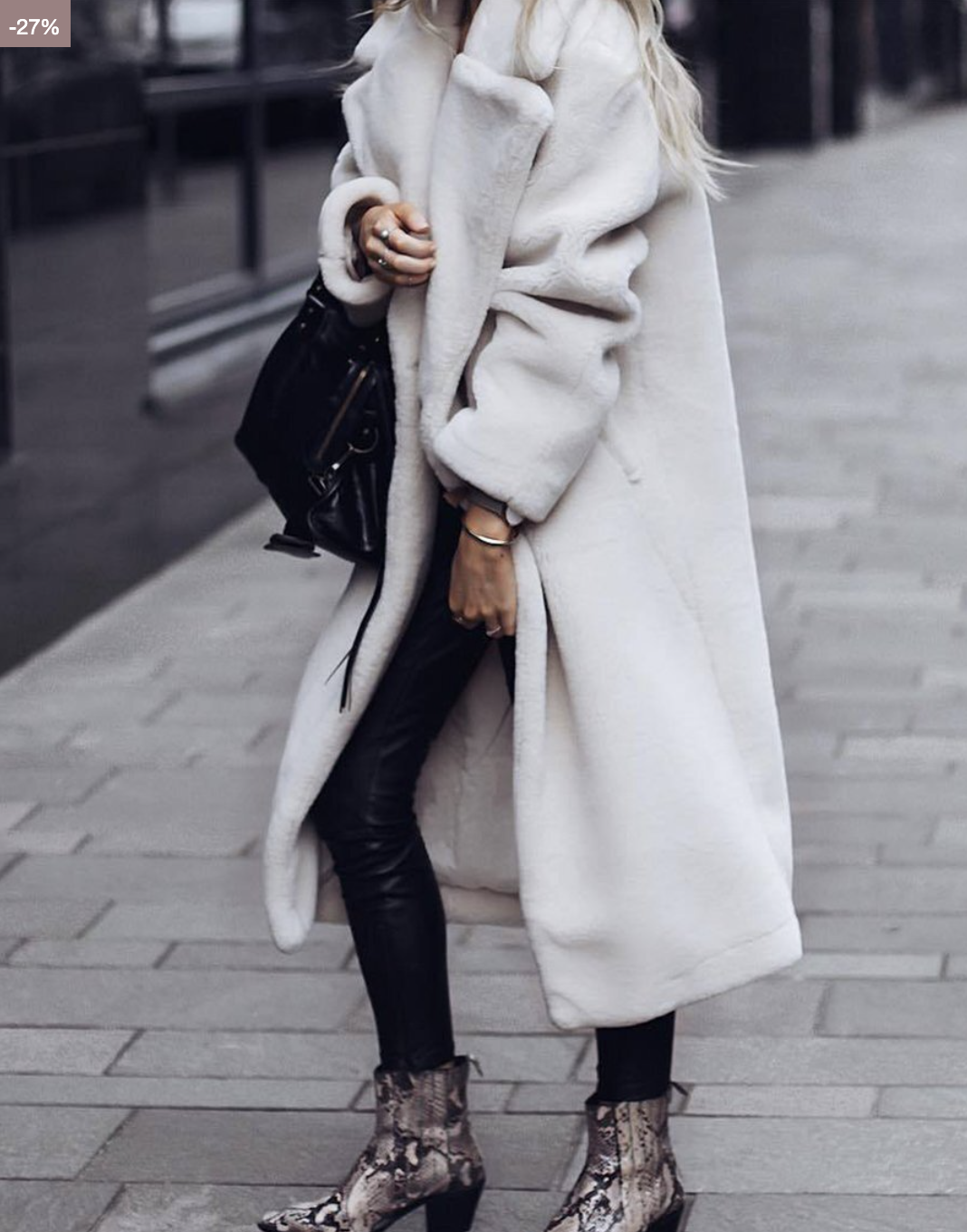 Cappotto lungo oversize invernale spesso da donna