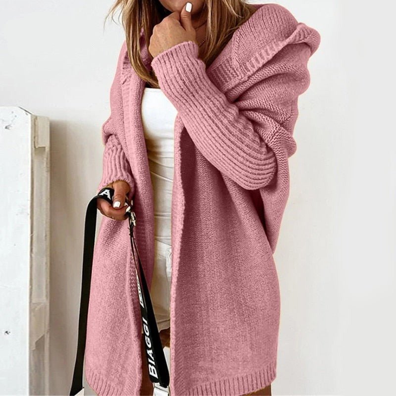 Cardigan lungo da donna | Con cappuccio
