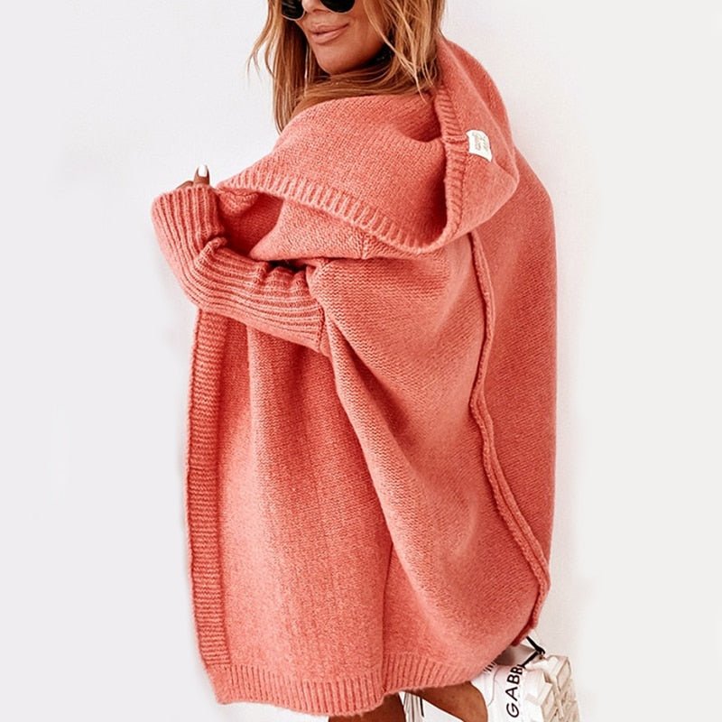 Cardigan lungo da donna | Con cappuccio