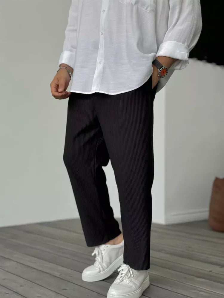 Pantaloni di lusso da uomo a costine morbide e di alta qualità