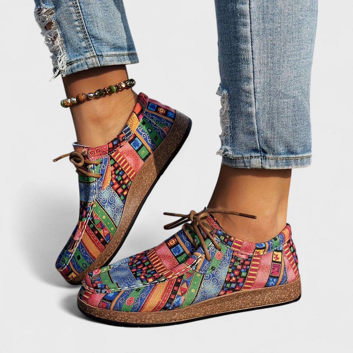 Sneakers leggere e colorate da donna - Scarpe comode con lacci