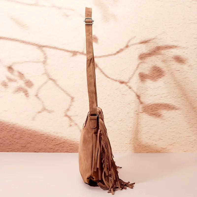 Borsa a tracolla da donna con nappina