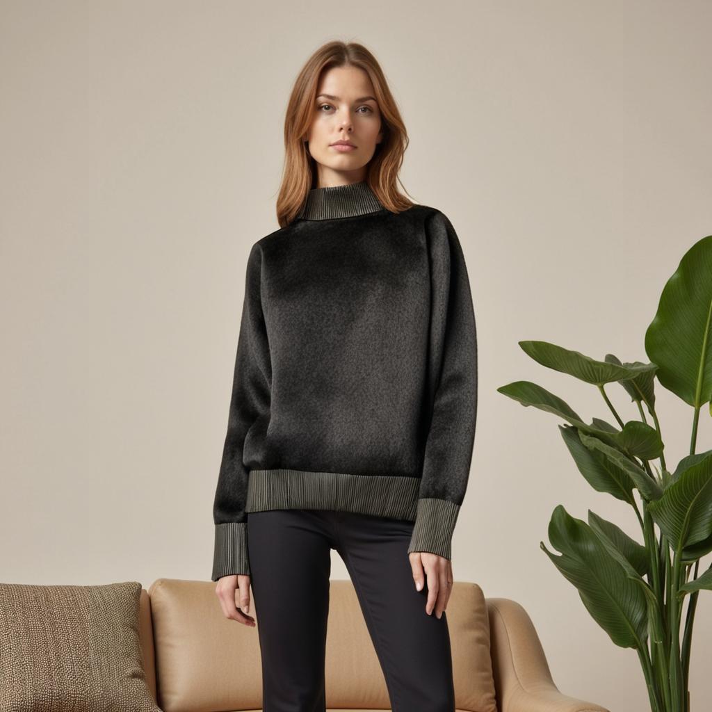 Maglione dolcevita morbido e caldo da donna