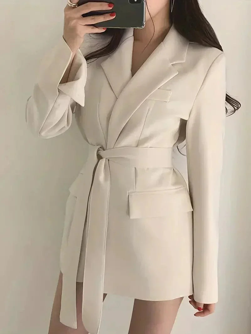 Mini abito blazer sartoriale elegante e sottile da donna