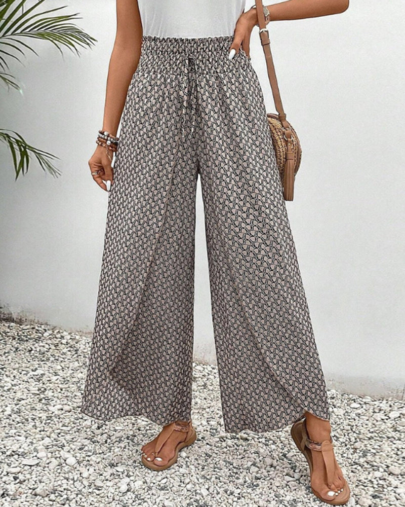 Pantaloni con stampa geometrica da donna