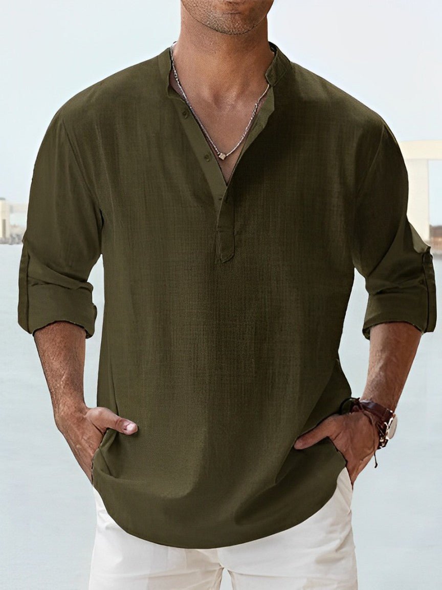Elegante camicia in lino per uomo