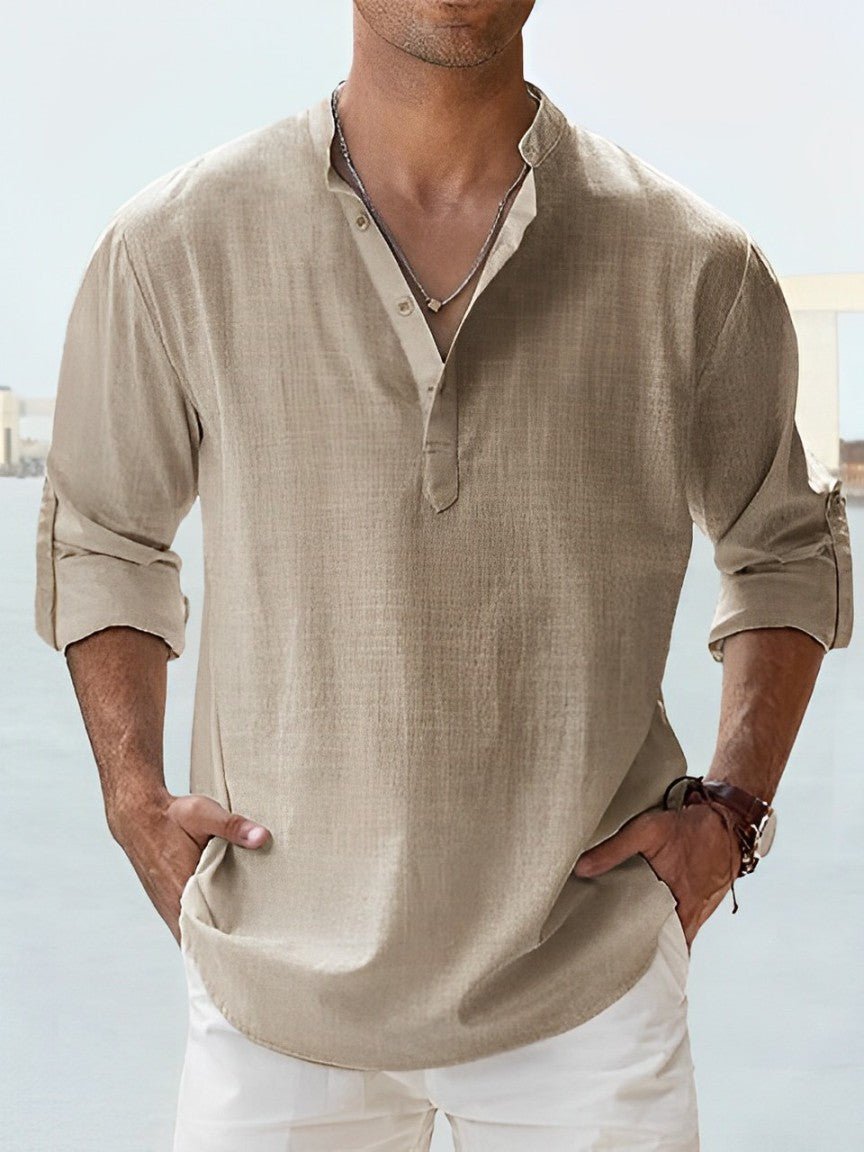Elegante camicia in lino per uomo