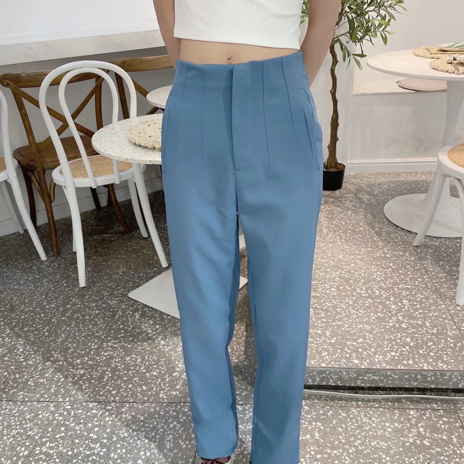 Pantaloni eleganti da donna a vita alta – stile minimal e raffinato