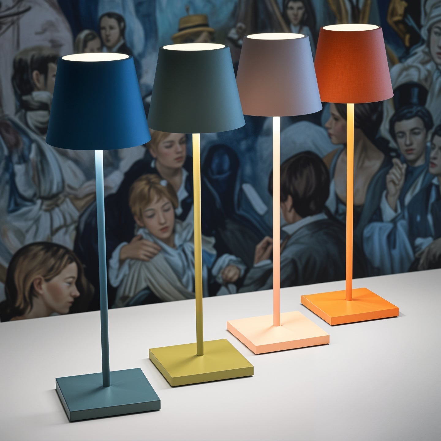 Lampada da tavolo moderna e contemporanea senza fili - Lampada LED ricaricabile senza fili per ufficio, camera da letto, soggiorno o ristorante, con elegante design minimalista