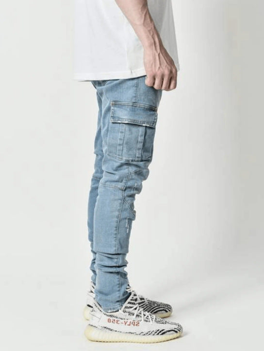 Jeans da uomo con tasche laterali