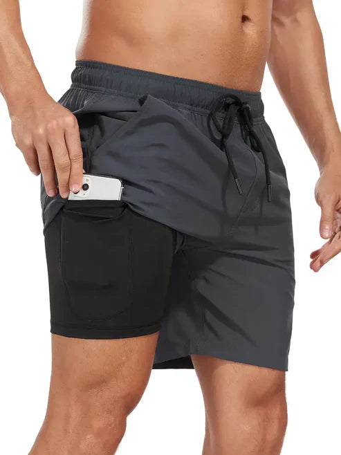 Pantaloncini da bagno sportivi ad asciugatura rapida da uom