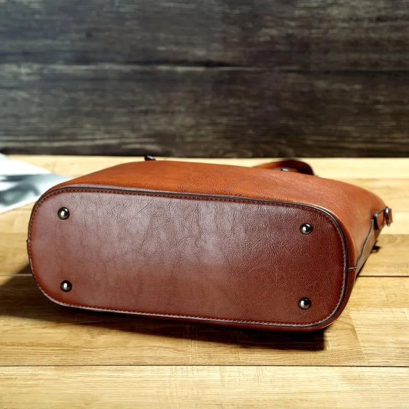 Borsa a mano da donna alla moda - Grande in similpelle con manici robusti