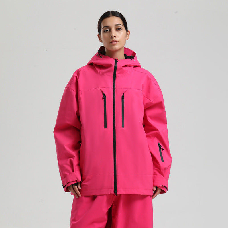 Vandtæt og åndbar herre skijakke – Vinterfrakke med hætte til sneen