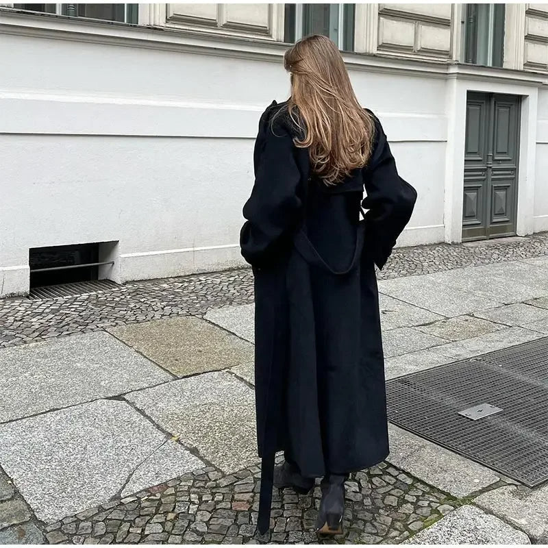 Cappotto da Donna Elegante Lungo in Lana di Lusso – Caldo Invernale
