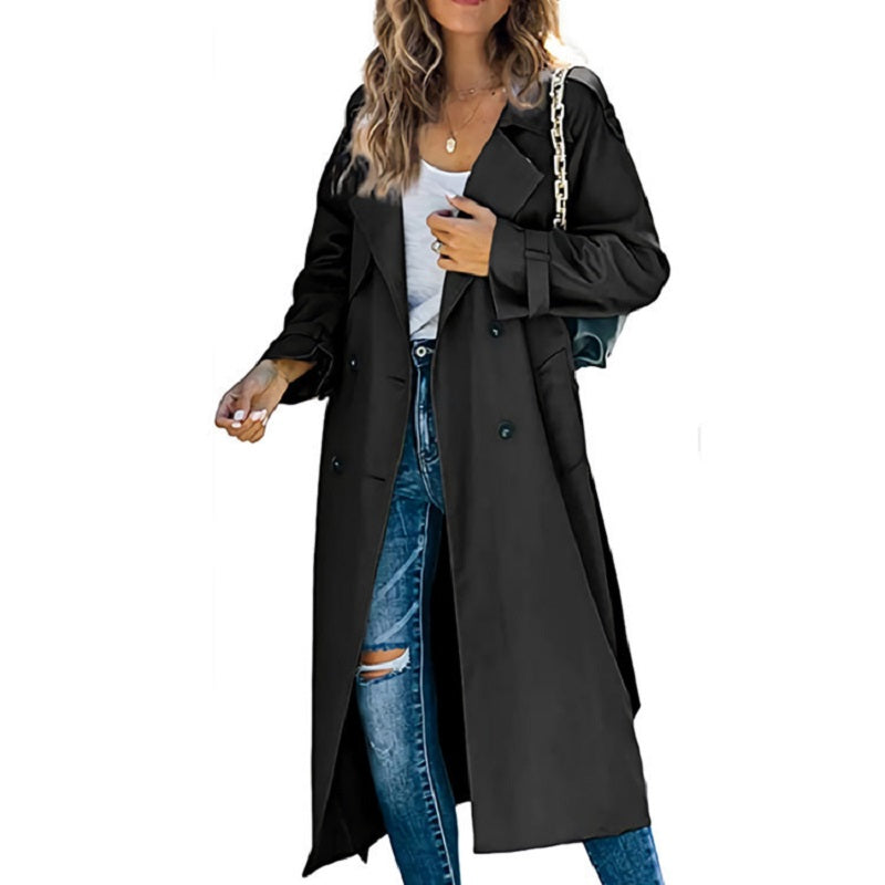Elegante trench lungo da donna – Giacca classica ed elegante