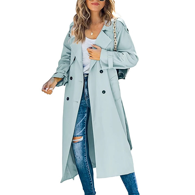 Elegante trench lungo da donna – Giacca classica ed elegante