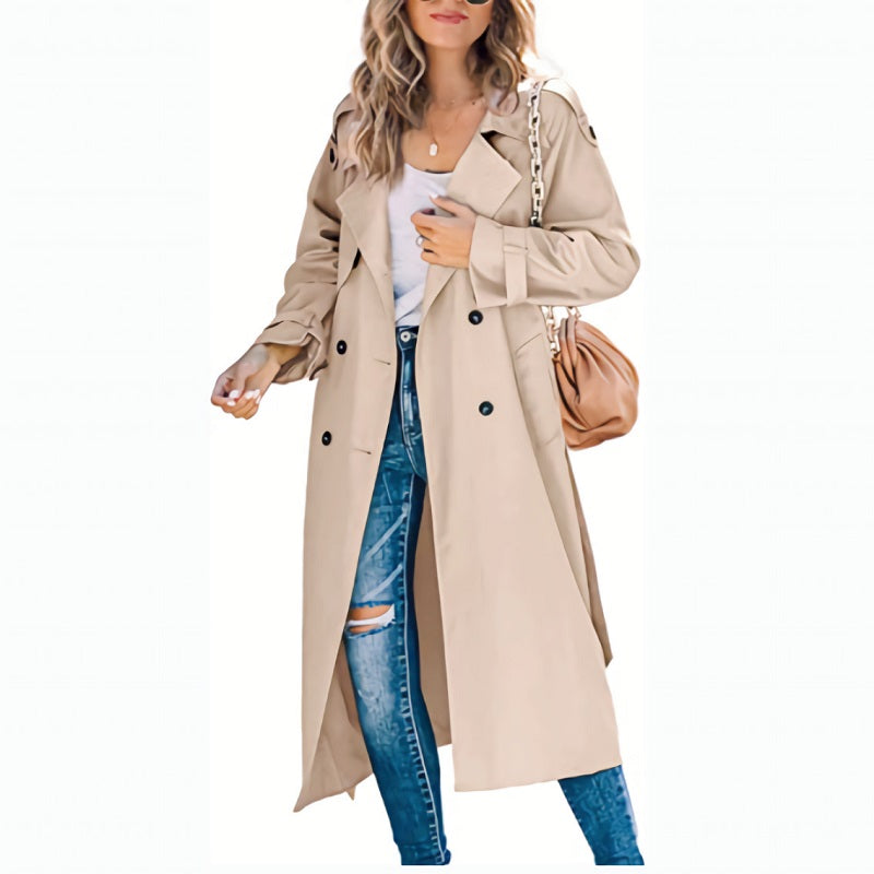 Elegante trench lungo da donna – Giacca classica ed elegante