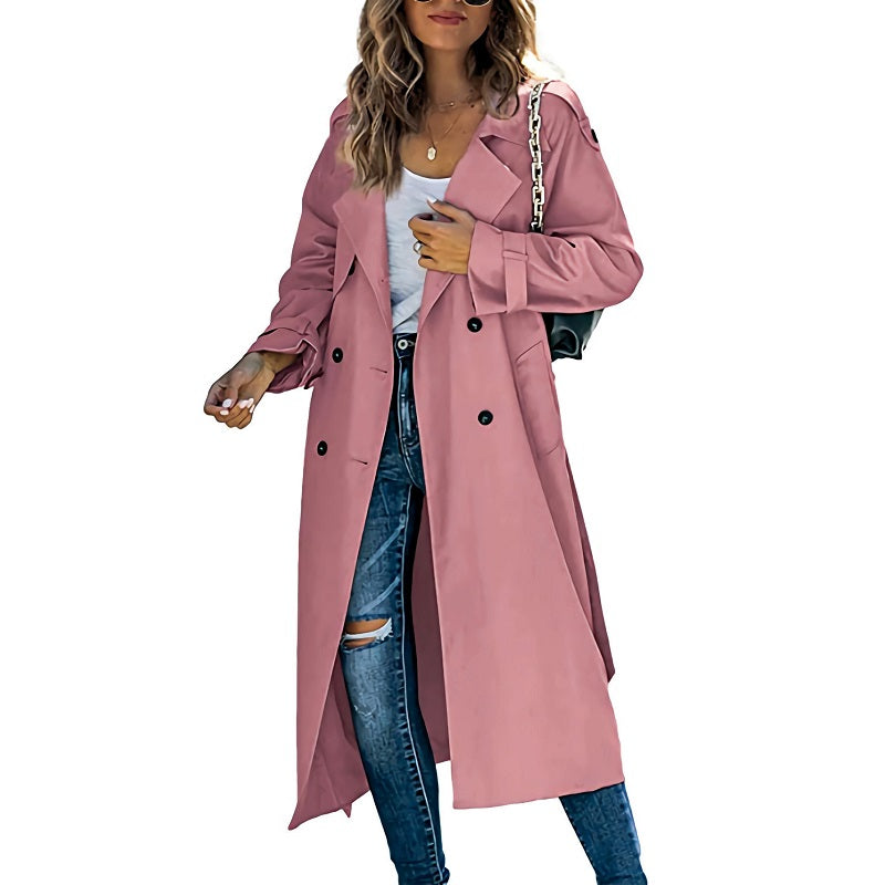 Elegante trench lungo da donna – Giacca classica ed elegante